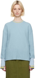 Nicholas Daley Blue Crewneck Long Sleeve T-Shirt