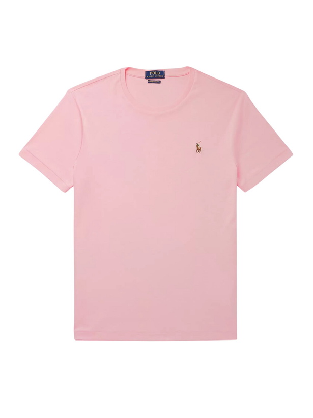 Photo: Polo Ralph Lauren - Slim-Fit Pima Cotton-Jersey T-Shirt - Pink