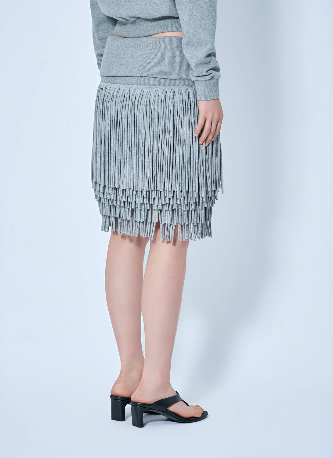 Abra Fringe Knit Skirt