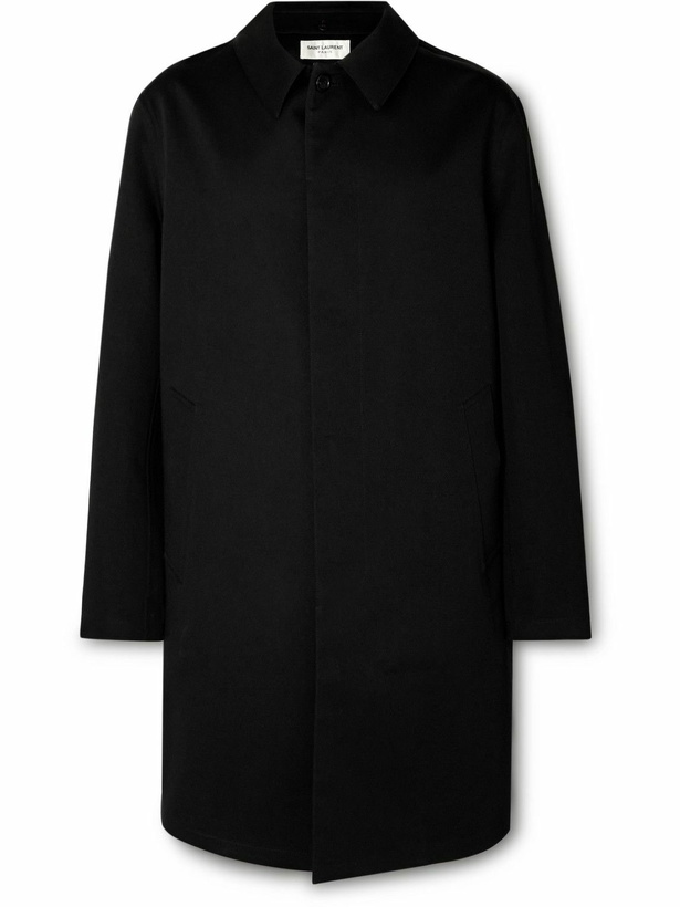 Photo: SAINT LAURENT - Cotton-Blend Coat - Black