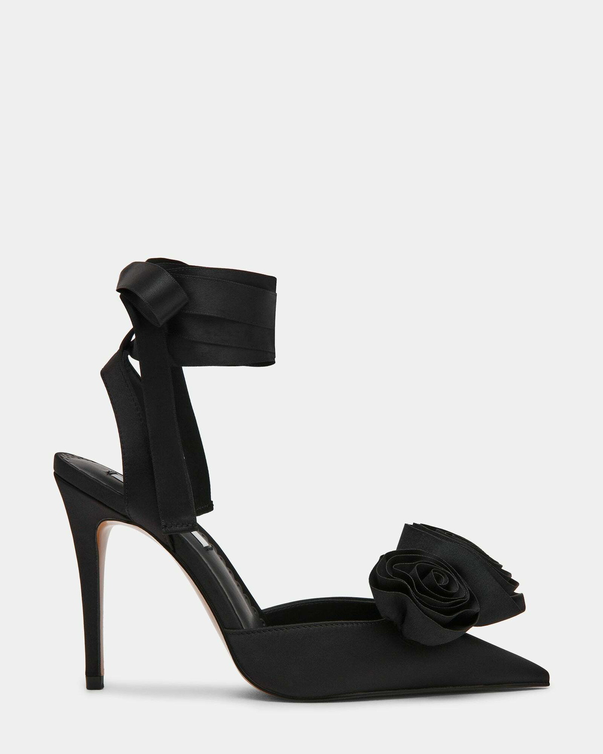 Steve Madden Rosie Heels in Black Satin