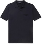 Thom Sweeney - Garment-Dyed Cotton Polo Shirt - Blue