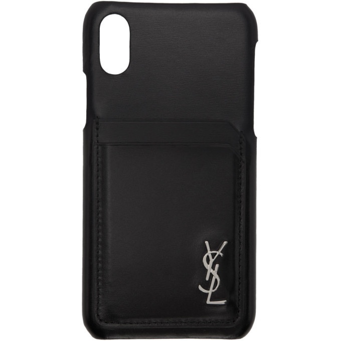 Photo: Saint Laurent Black Leather Monogramme iPhone 10 Case