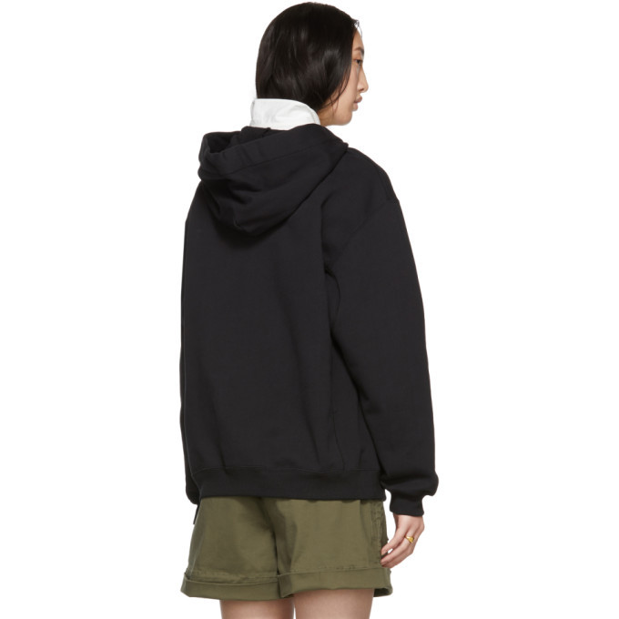 Proenza Schouler BLack PSWL Drawstring Hoodie Proenza Schouler