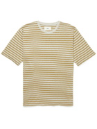 Folk - Classic Striped Slub Cotton-Jersey T-Shirt - Yellow