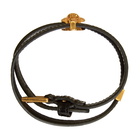 Versace Black and Gold Tribute Double Wrap Bracelet