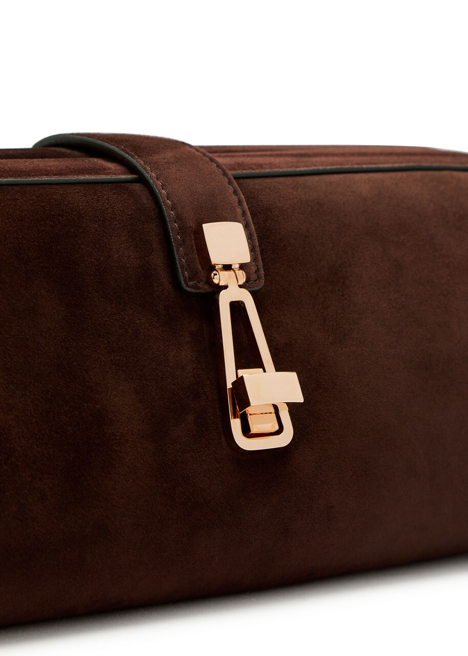 Gabriela Hearst Baguette Suede Clutch bag - Dark Brown - One Size