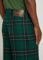 JW Anderson Checked Straight-leg Trousers Green