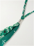 KAPITAL - Fringed Bandana-Print Cotton-Gauze Necklace