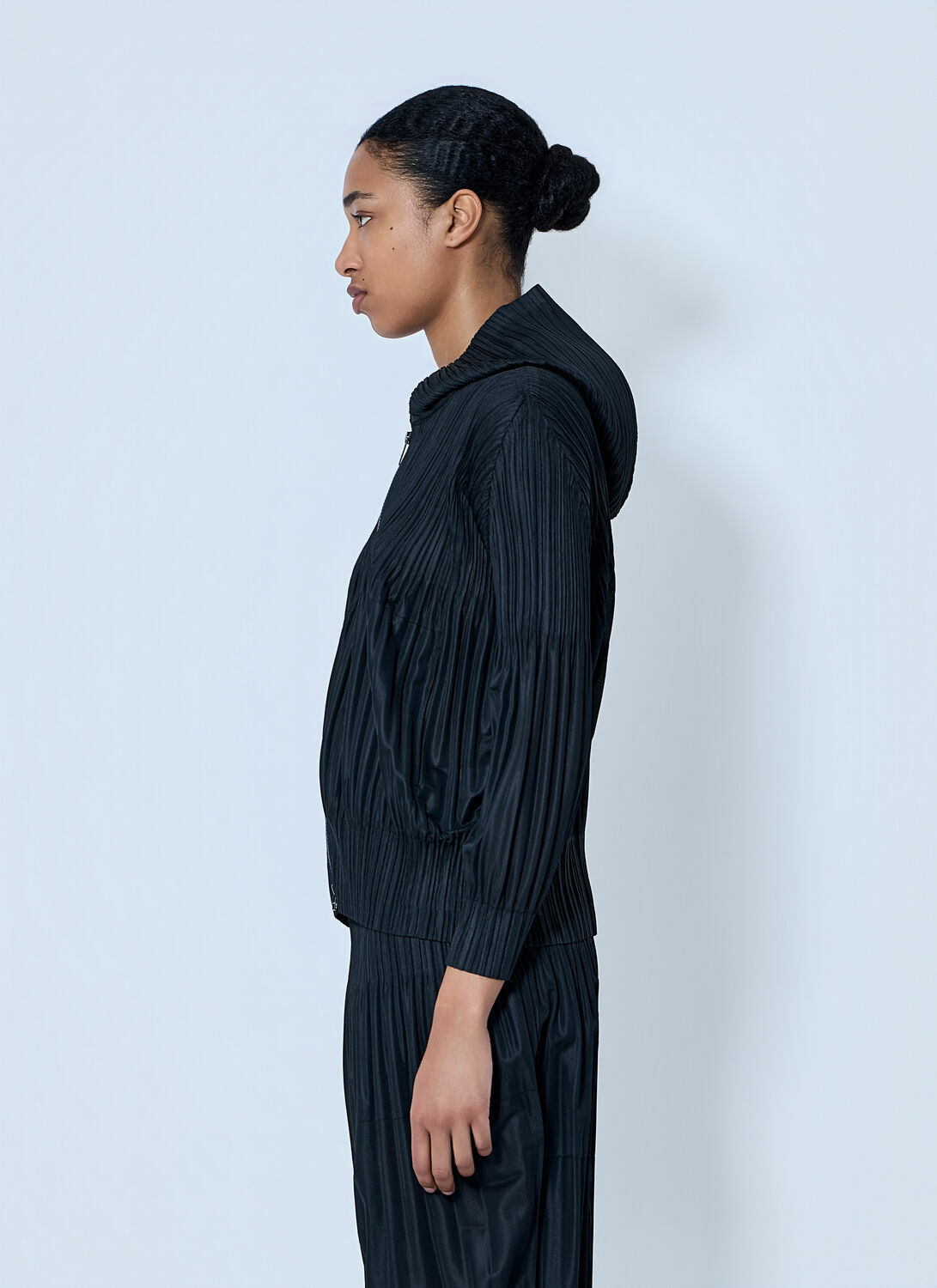 Pleats Please Issey Miyake Pleated Zip-Up Jacket