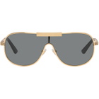 Versace Gold Greca Flow Sunglasses