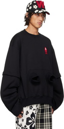Walter Van Beirendonck Black 'Black Hole' Oversized Sweatshirt