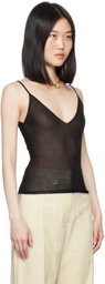 JACQUEMUS Black La Casa 'La maille Spallina' Tank Top