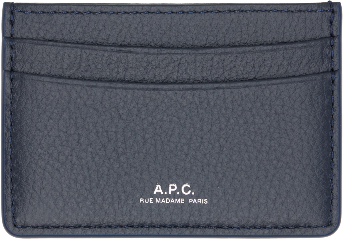 A.P.C. Navy André Card Holder