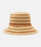 Valentino VLogo raffia bucket hat