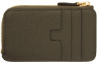 TOM FORD Khaki Medium Zip Wallet