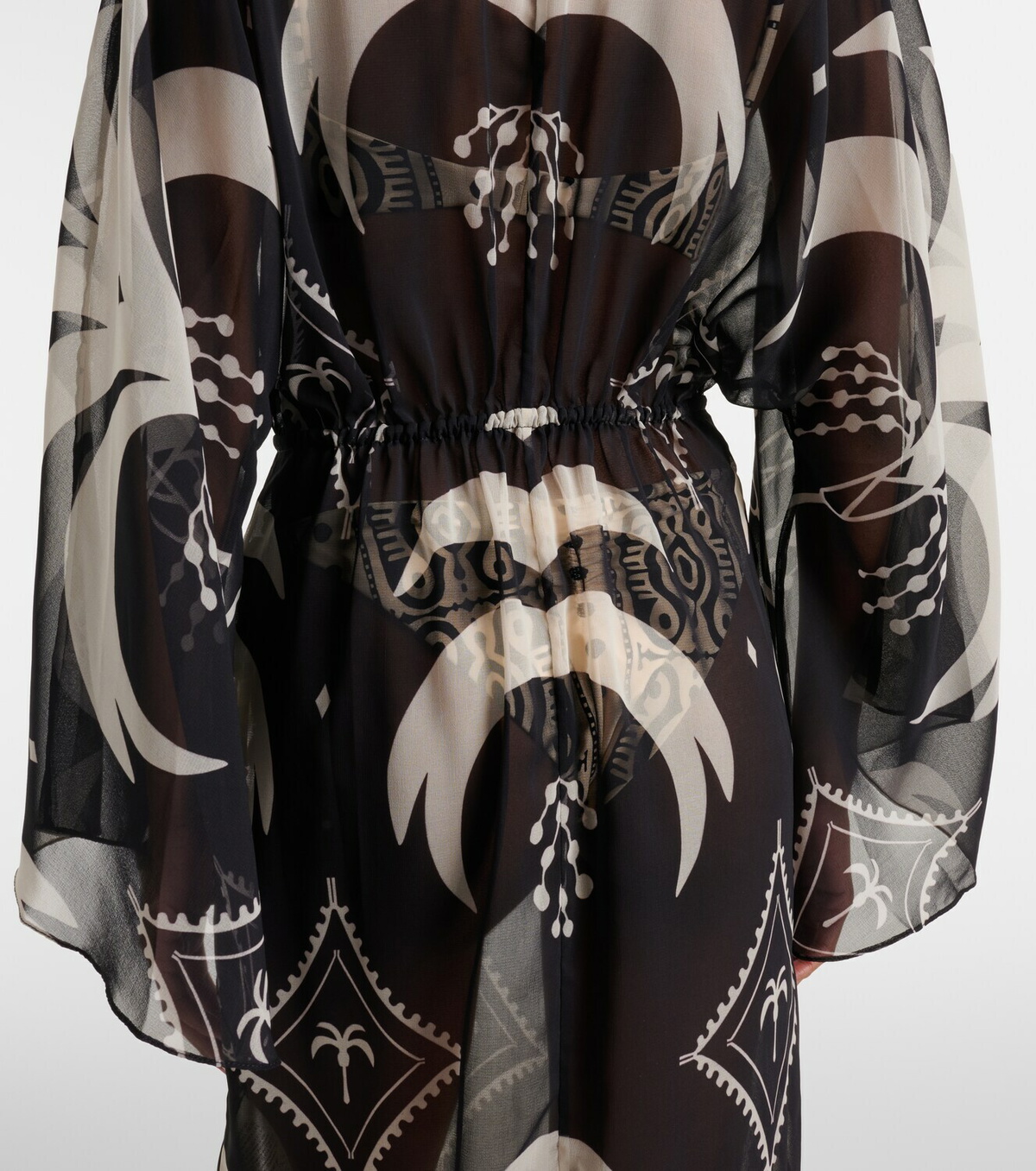 Johanna Ortiz Printed sheer beach cover-up