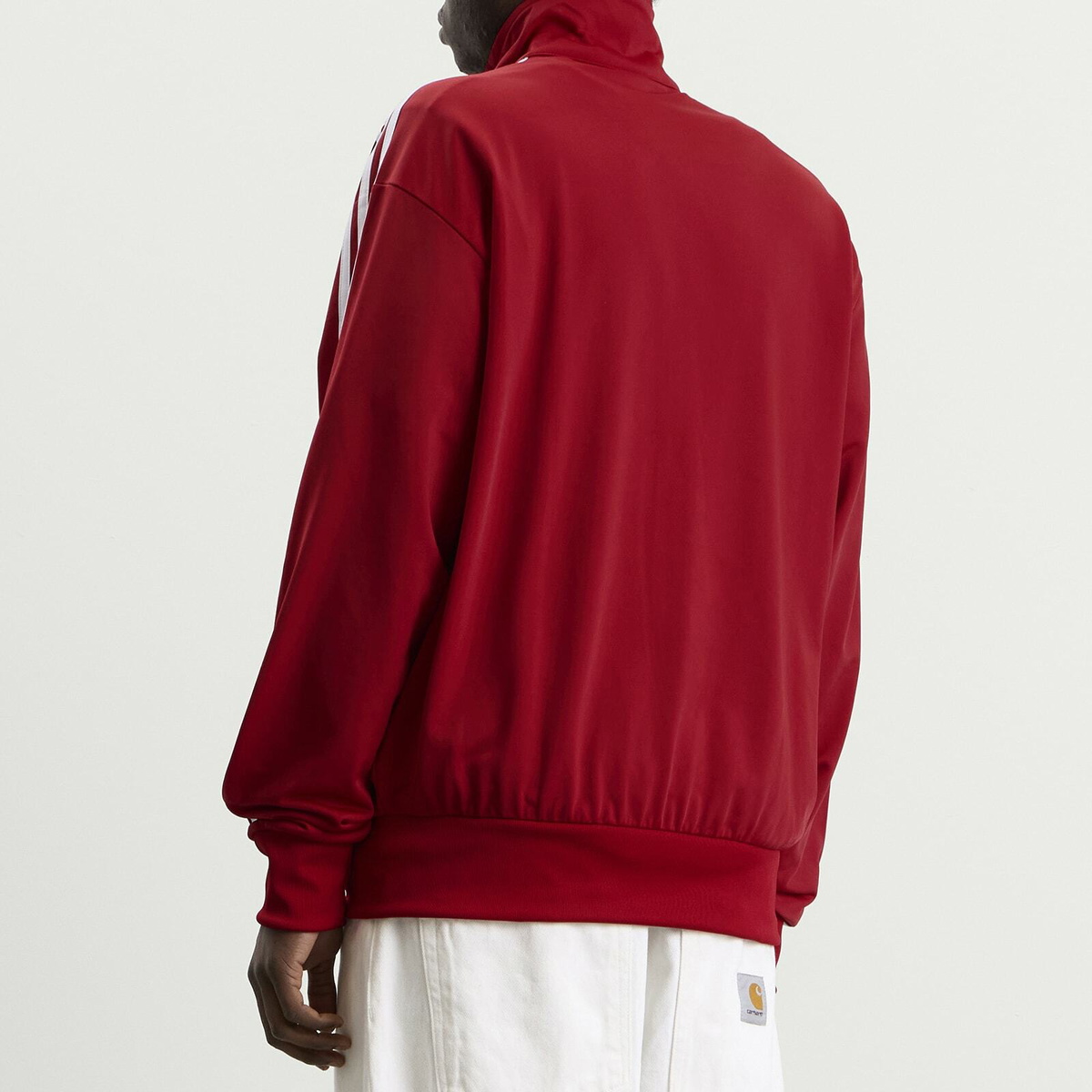 Adidas Men's Firebird Tracktop in Team Victory Red/White