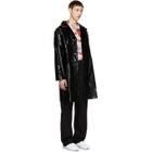 Anton Belinskiy Black Lacquer Vinyl Trench Coat