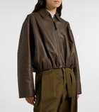 Loewe Draped leather jacket