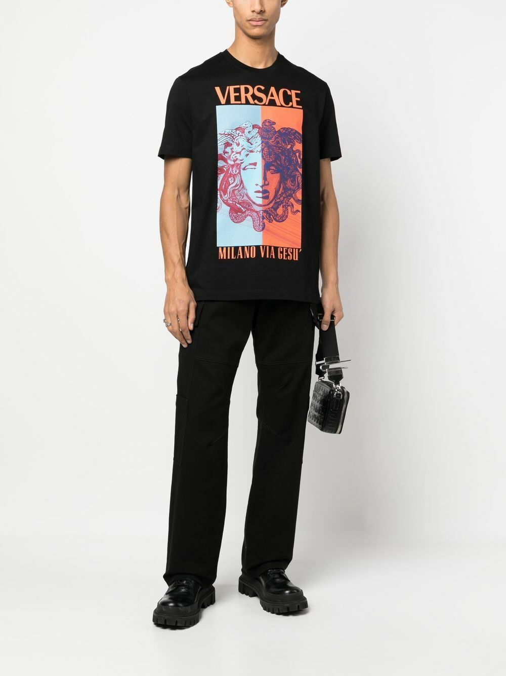 【送料&関税込】Versace Printed Cotton T-shirt VERSACE - Printed Cotton T-shirt Versace