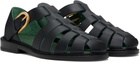 VINNY’s Black Fisherman Sandals