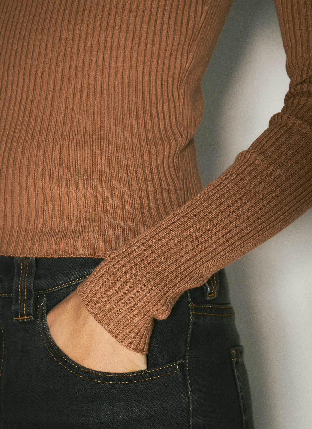 Y/Project Pinched Shoulder Rib Sweater