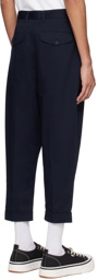 AMI Paris Navy Carrot Trousers