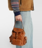 Miu Miu Logo leather backpack