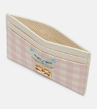 Valentino Garavani VLogo checked leather card holder