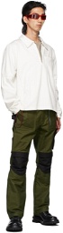 ADYAR SSENSE Exclusive White Denim Zip-Up Pullover