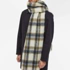 A.P.C. Men's Elie Check Scarf in Off White/Navy