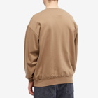 Auralee Men's Crew Sweat in Light Brown