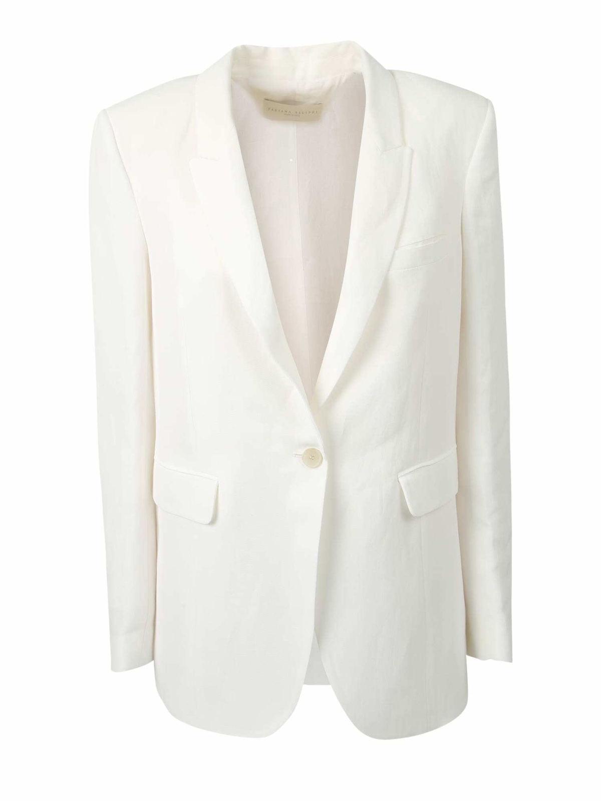 ジャケット FABIANA FILIPPI WHITE WOOL CASUAL JACKET Fabiana Filippi White Wool Casual Jacket Fabiana Filippi