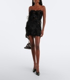 The Attico Feather-trimmed minidress