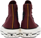 Converse Burgundy & Black Chuck 70 Mixed Materials High Top Sneakers