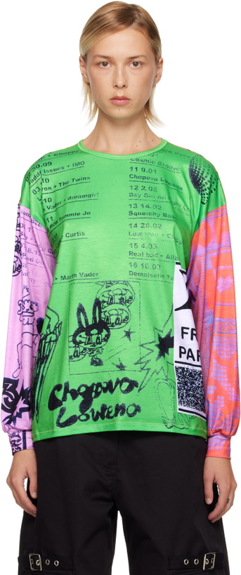 Photo: Chopova Lowena Multicolor Poster Oversized Jersey T-shirt