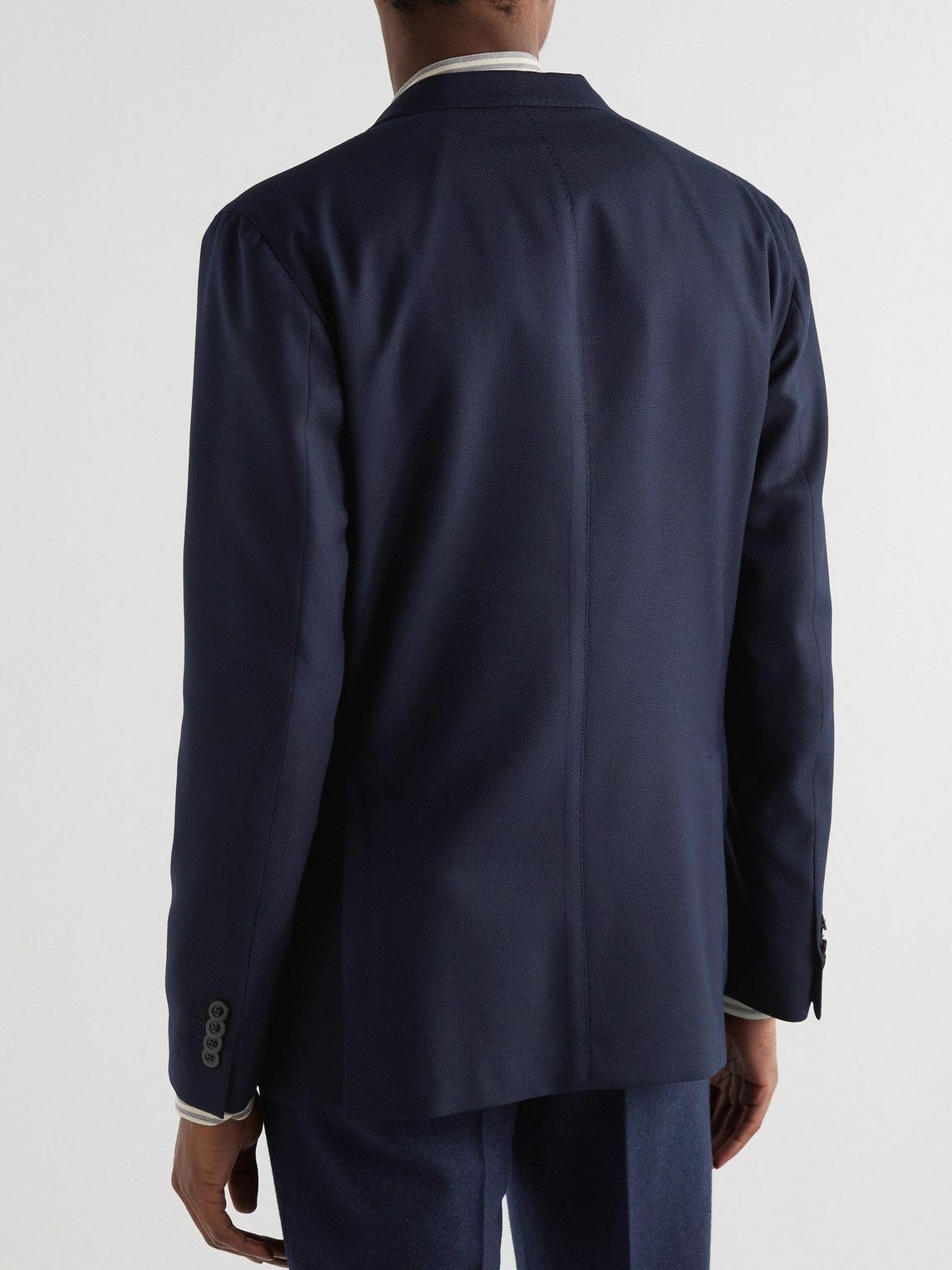 Boglioli - Unstructured Wool-Hopsack Suit Jacket - Blue Boglioli