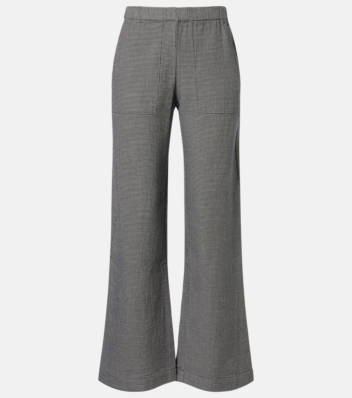 Velvet Braylen houndstooth cotton wide-leg pants