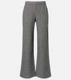 Velvet Braylen houndstooth cotton wide-leg pants