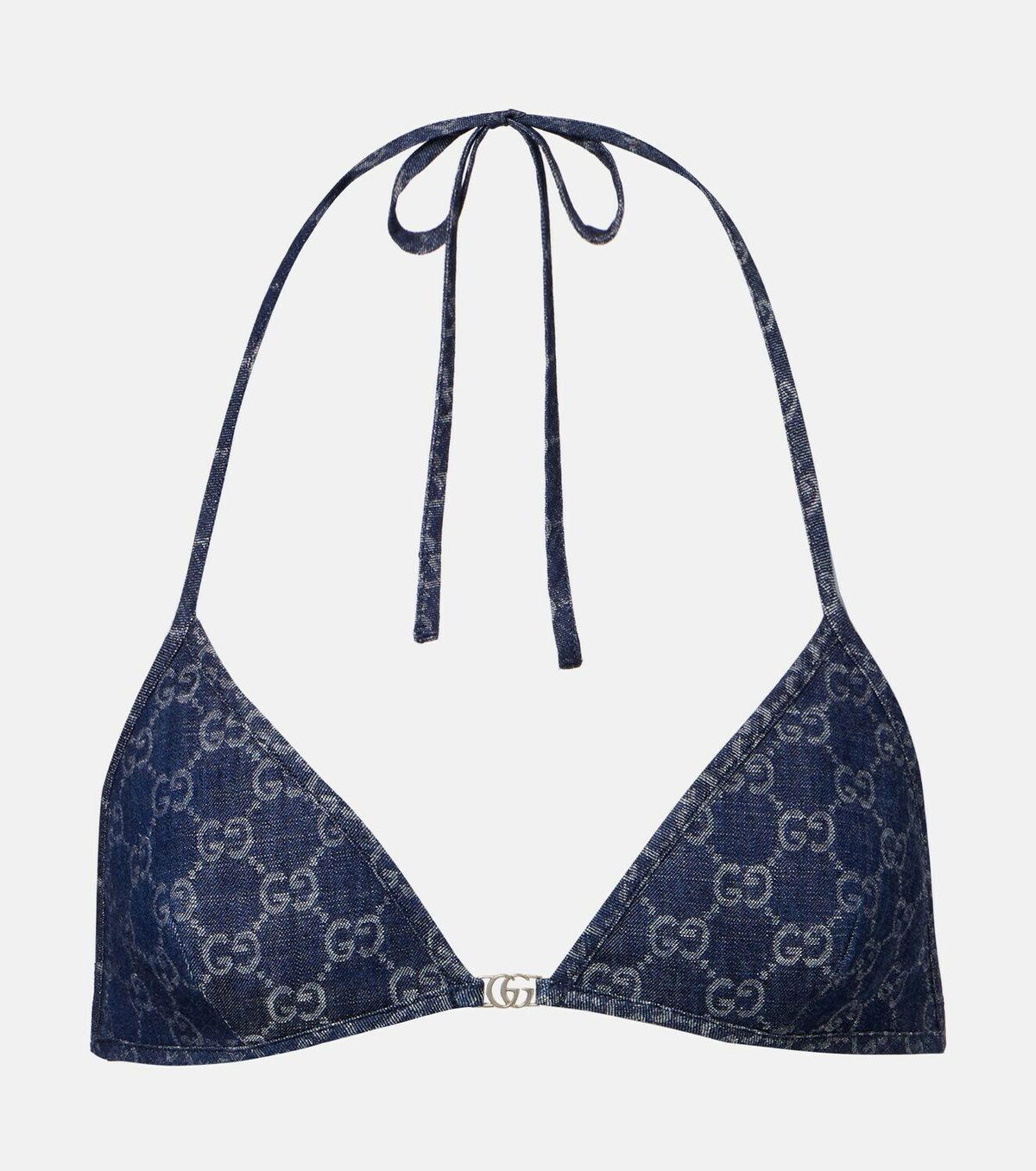 Gucci GG denim jacquard bra top
