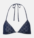 Gucci GG denim jacquard bra top