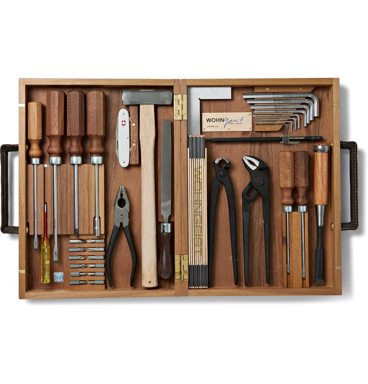 WohnGeist - 24-Piece Tool Kit in Wood Case - Brown