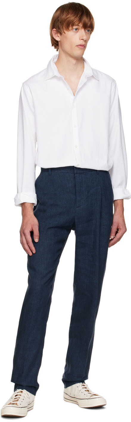 Sunspel Navy Chore Trousers