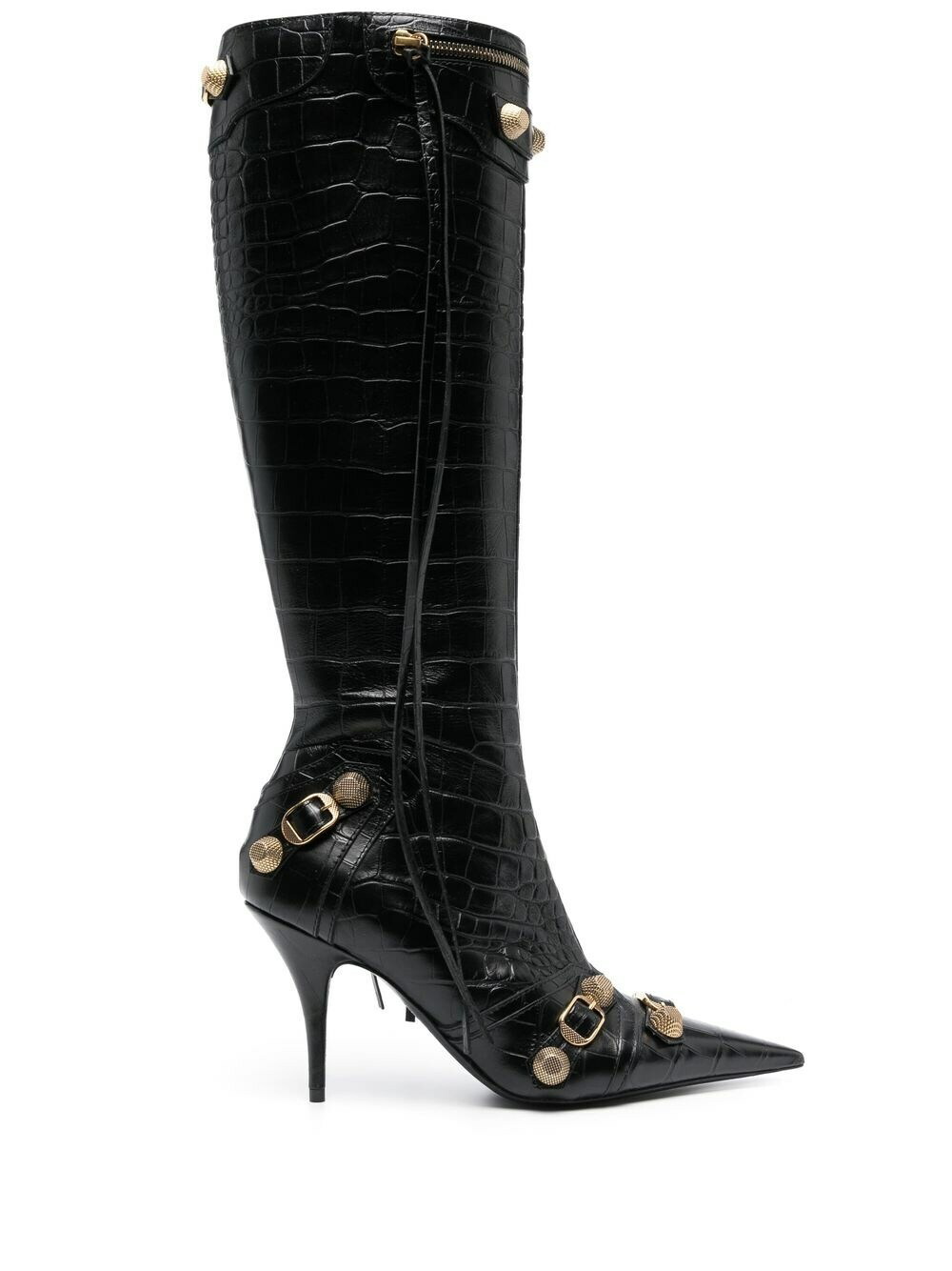 BALENCIAGA - Le Cagole Leather Heel Boots Balenciaga