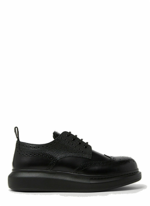 Photo: Platform Brogue Lace-Up Shoes in Black