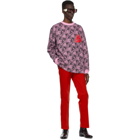 SSENSE WORKS SSENSE Exclusive Jeremy O. Harris Black and Pink Rose Long Sleeve T-Shirt