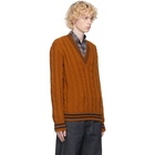 Dries Van Noten Tan Manus V-Neck Sweater