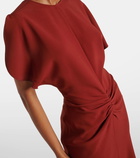 Victoria Beckham Puff-sleeve gathered midi dress