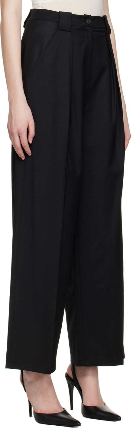 LVIR Black Tuck Trousers